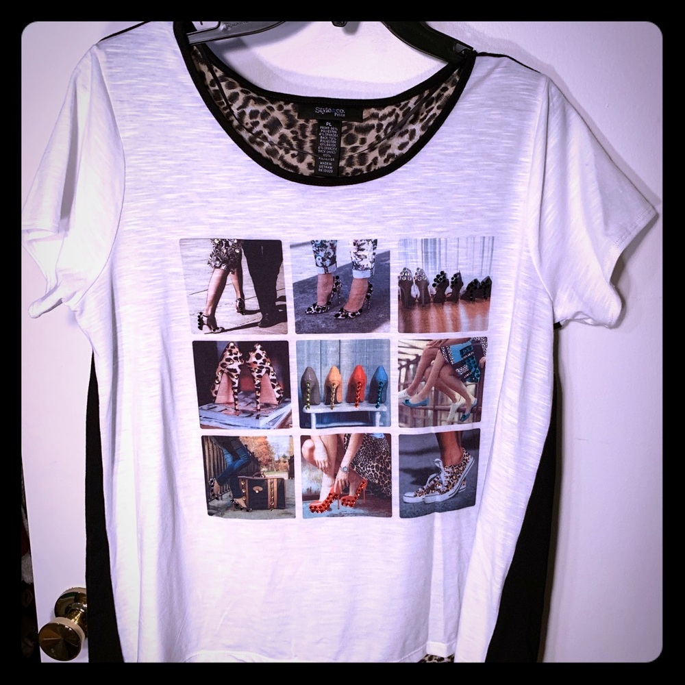 Fun shoe theme blouse